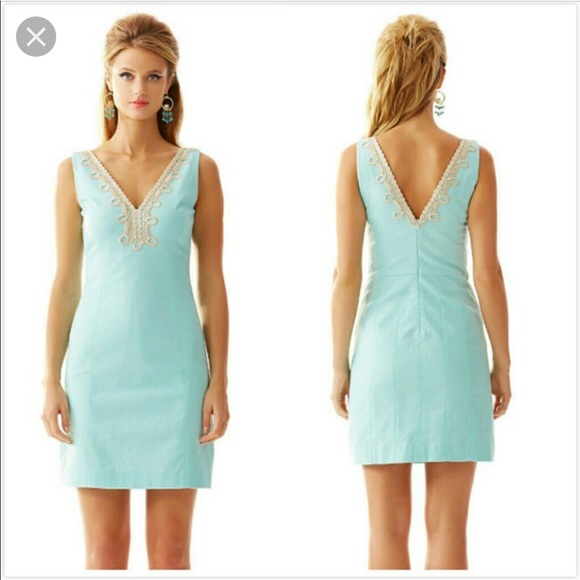 Lilly Pulitzer Dresses & Skirts - Lilly Pulitzer turquoise and gold dress